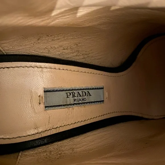 Prada Black Ankle Boots Suede Minimalist Design - Picture 4 of 9